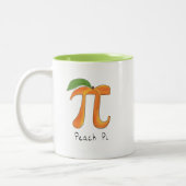 Peach Pi Cute Math Pi Day Café Mug (Gauche)