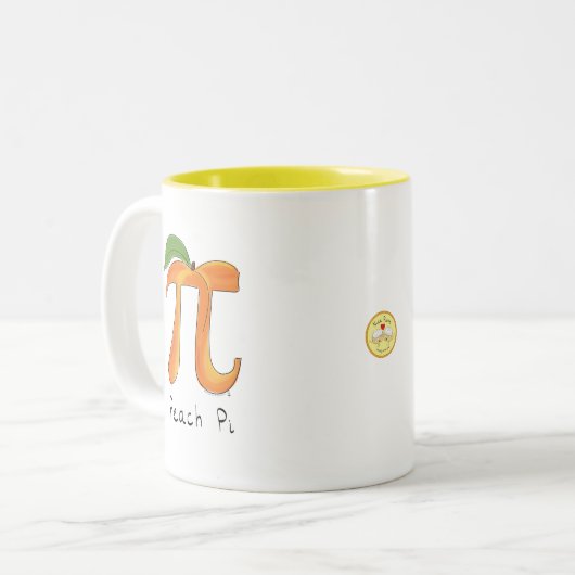 Peach Pi Cute Math Pi Day Café Mug (Devant gauche)