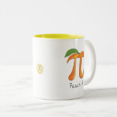 Peach Pi Cute Math Pi Day Café Mug (Devant droit)