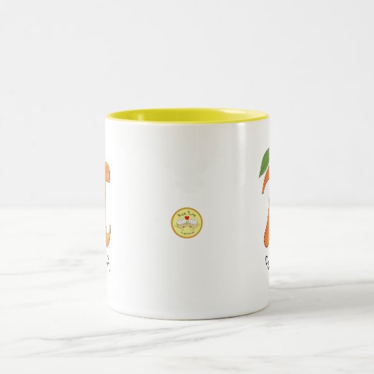 Peach Pi Cute Math Pi Day Café Mug (Centre)