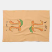 Peach Pi Cute Math Pi Day Pie Cuisine Serviette de (Horizontal)