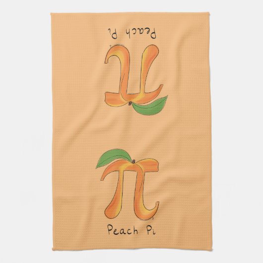 Peach Pi Cute Math Pi Day Pie Cuisine Serviette de (Vertical)