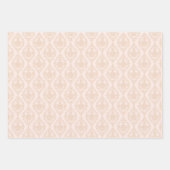 Peach Pineapple Damask Inpakpapier Vel (Voorkant 3)