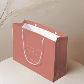 Peach Pink | Bloemenmonogram bruiloft Dank u Groot Cadeauzakje