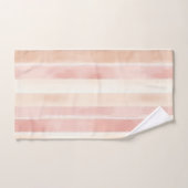  Peach Pink Cream Stripes Bad Handdoek (Handdoek)