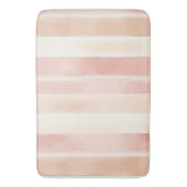 Peach Pink Cream Stripes Badmat (Voorkant Verticaal)
