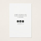 Peach Pink Flower Sketch Earring Carte d'affichage (Dos)