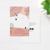 Peach Pink Flower Sketch Earring Carte d'affichage (Bureau)