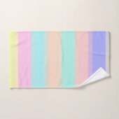 Peach Pink Green Purple Pastel Stripes Motif (Serviette à main)