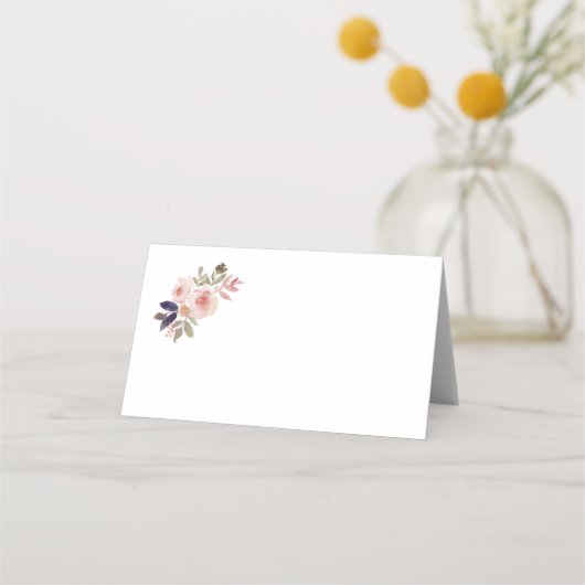 Peach Pink Lavender Purple Fleurs sauvages Cartes (Devant)