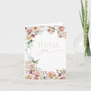  Peach Pink Love is in het Vrijgezellenfeest Bloom Bedankkaart