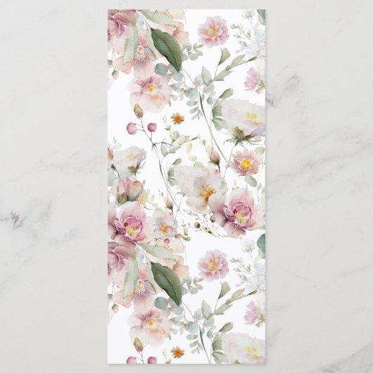  Peach Pink Love is in het Vrijgezellenfeest Bloom Menu (Achterkant)