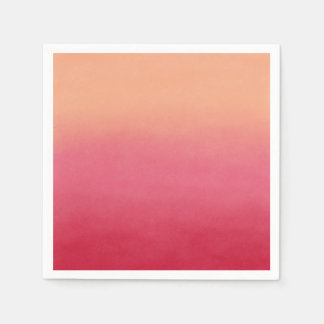 Peach Pink Ombre Abstracte kunstschilderkunst Servet