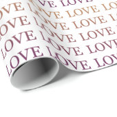 Peach Pink Ombre Liefde Cadeaupapier (Rol Hoek)