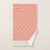 Peach Pink Valentine's Day Tweethearts Lovebirds (Serviette à main)