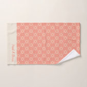 Peach Pink Valentine's Day Tweethearts Lovebirds (Serviette à main)