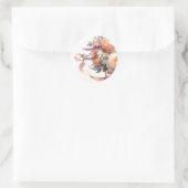Peach Pioenrozen en Rozen Dank u Sticker (Tas)