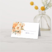 Peach Place Card Guest Table No. Response Kaart (Voorkant)