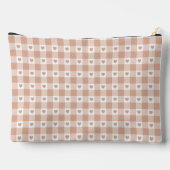 Peach Plaid Heart Gingham Retro Color Etui (Achterkant)