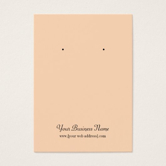 Peach Plain Simple Custom Earring Card (Devant)