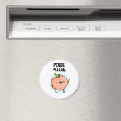 Peach Please Funny Fruit Pun Magneet (Insitu (Vaatwasser))