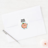 Peach Please Funny Fruit Pun Ronde Sticker (Envelop)