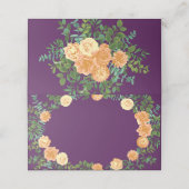 Peach Plum Paars Peony & Roos Floral Wedding (Buitenkant ongevouwen)