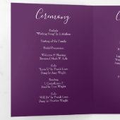 Peach Plum Purple Peony Roses Programmes de mariag (Intérieur en premier)
