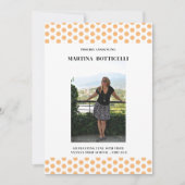 Peach Pois Faire-part de diplôme photo (Devant)