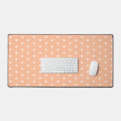 Peach Polka Dot Bureaumat (Keyboard & Muis)