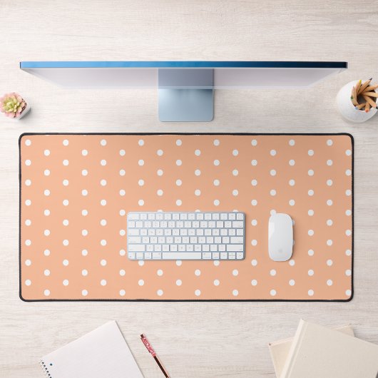Peach Polka Dot Bureaumat