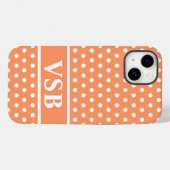 Peach Polka Dots Case-Mate iPhone Case (Achterkant (horizontaal))