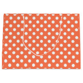 Peach Polka Dots Pattern Pattern Pattern Illustrat Groot Cadeauzakje (Voorkant)