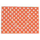 Peach Polka Dots Pattern Pattern Pattern Illustrat Groot Cadeauzakje (Achterkant)