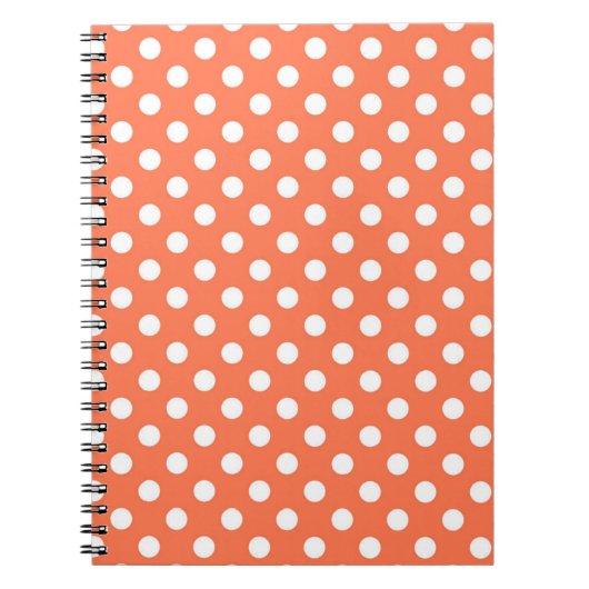Peach Polka Dots Pattern Pattern Pattern Illustrat Notitieboek (Voorkant)
