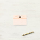 Peach Polka Poo 4x3 Post-it® Notes (Op bureau)