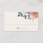 Peach Poppies Mariage Escort Placer les cartes (Devant)