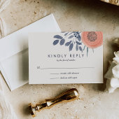 Peach Poppies Mariage RSVP Réponse