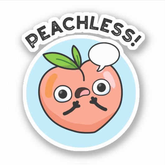 Peach pun sticker (Voorkant)