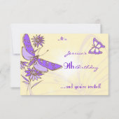 Peach Purple Butple Carte RSVP (Devant)