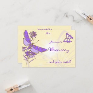 Peach Purple Butple Carte RSVP