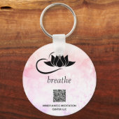 *~* Peach QR - BREATHE Lotus Branding SWAG Sleutelhanger (Voorkant)