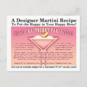 Peach Raspberry Parfait Martini Recept Briefkaart (Voorkant)