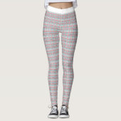 Peach Red Green Tartan Pattern Jogging Leggings (Voorkant)