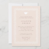 Peach Regency Afternoon Tea Bruids/Trouwdouche Kaart (Voorkant)