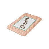 Peach Retro-Style Circle Pattern Customizable Badmat (Gekanteld)