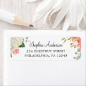  Peach Return Address Label Weddenschap (Insitu)