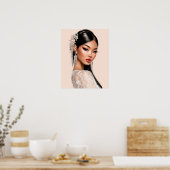 Peach Reverie | Vertical Portrait Poster (16×20) (Cuisine)