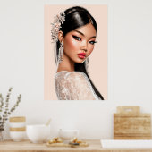 Peach Reverie | Vertical Portrait Poster (24x36) (Cuisine)