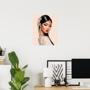 Peach Reverie Vertical Portretposter (16×20) Poster